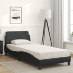 vidaXL Bett mit Matratze "Dover" Schwarz 80x200 cm Kunstleder
