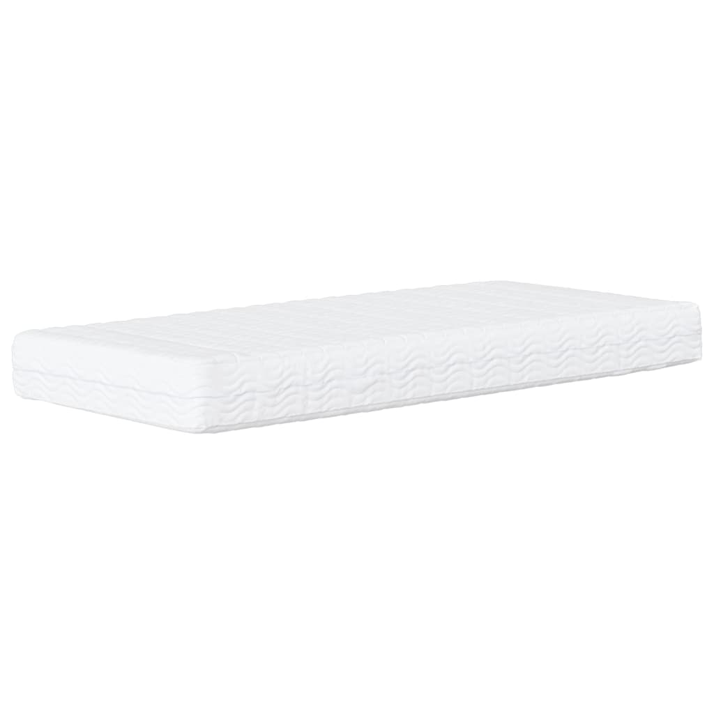vidaXL Bett mit Matratze "Dover" Schwarz und Weiß 80x200 cm Kunstleder