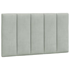 vidaXL Bett mit Matratze "Hanko" Hellgrau 80x200 cm Samt