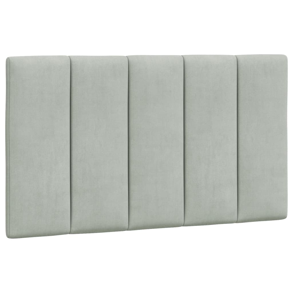 vidaXL Bett mit Matratze "Hanko" Hellgrau 80x200 cm Samt