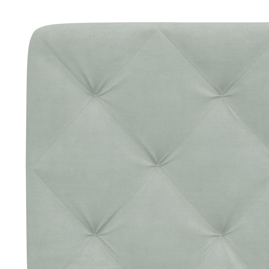 vidaXL Bett mit Matratze Hellgrau 80x200 cm Samt