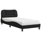 vidaXL Bett mit Matratze "Hvar" Schwarz 80x200 cm Kunstleder