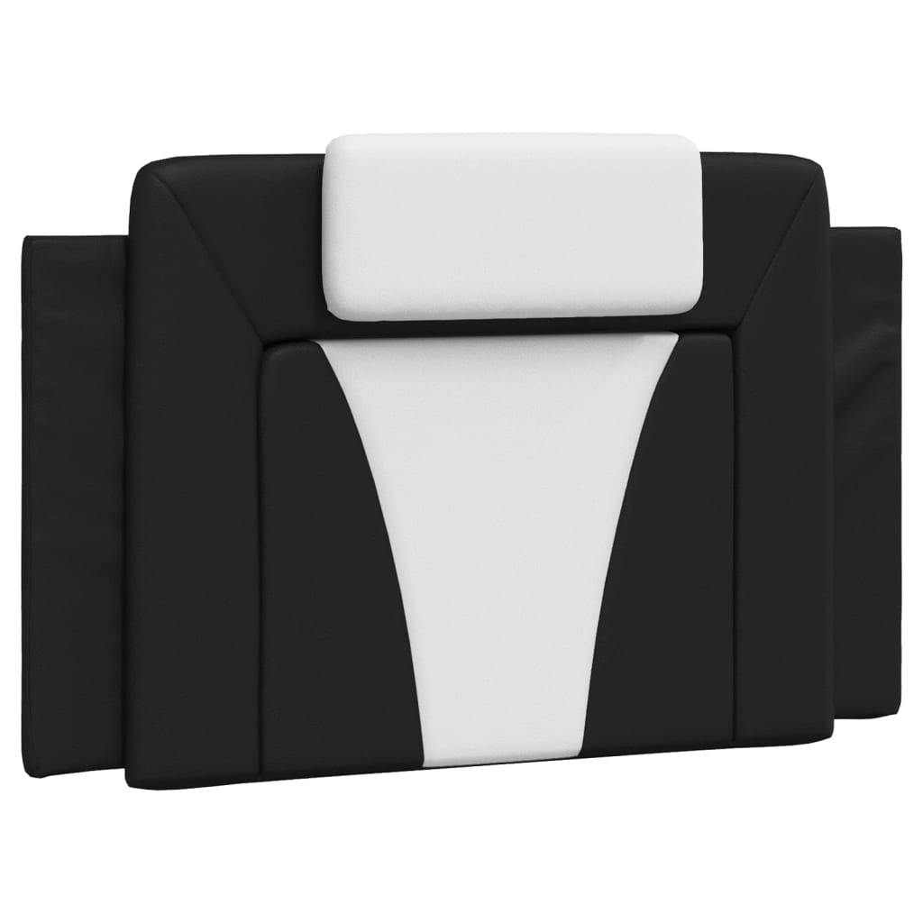 vidaXL Bett "Viana" mit Matratze Schwarz und Weiß 80x200 cm Kunstleder