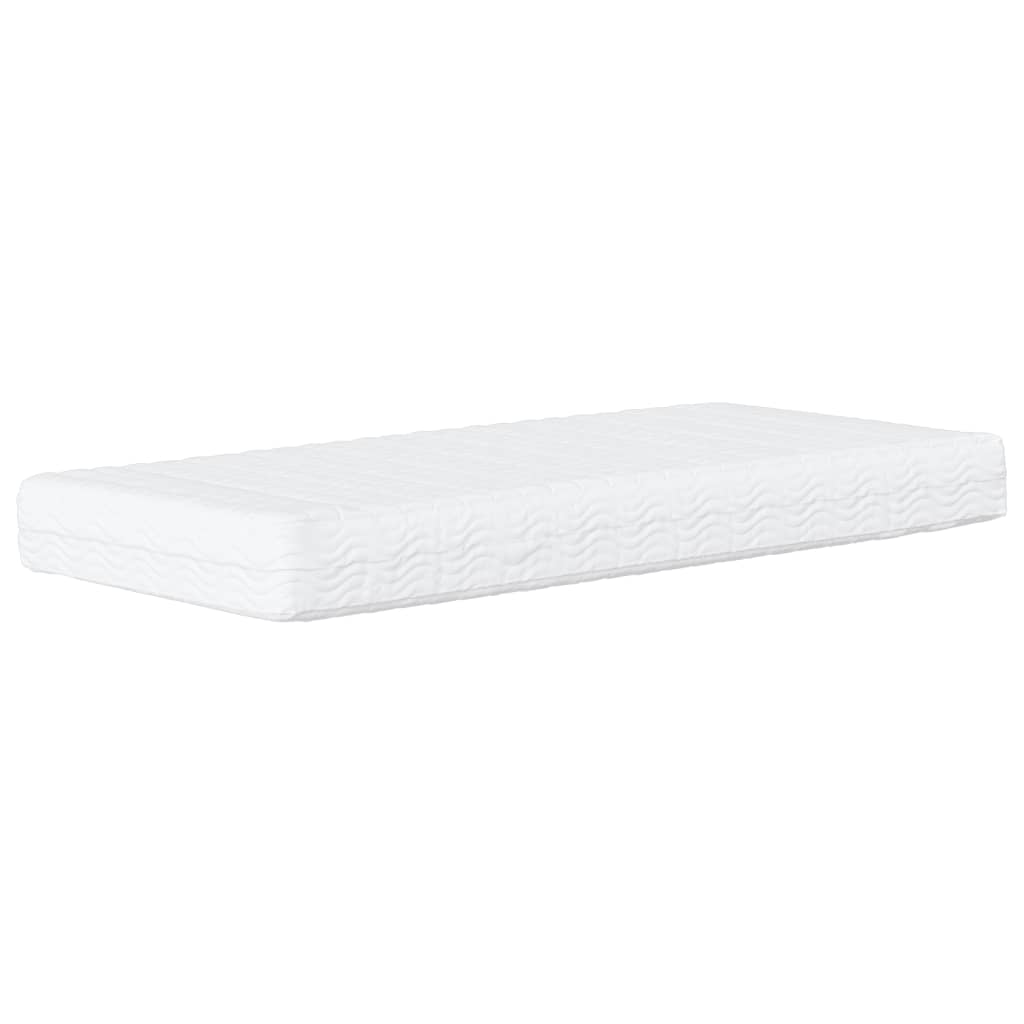 vidaXL Bett "Viana" mit Matratze Schwarz und Weiß 80x200 cm Kunstleder