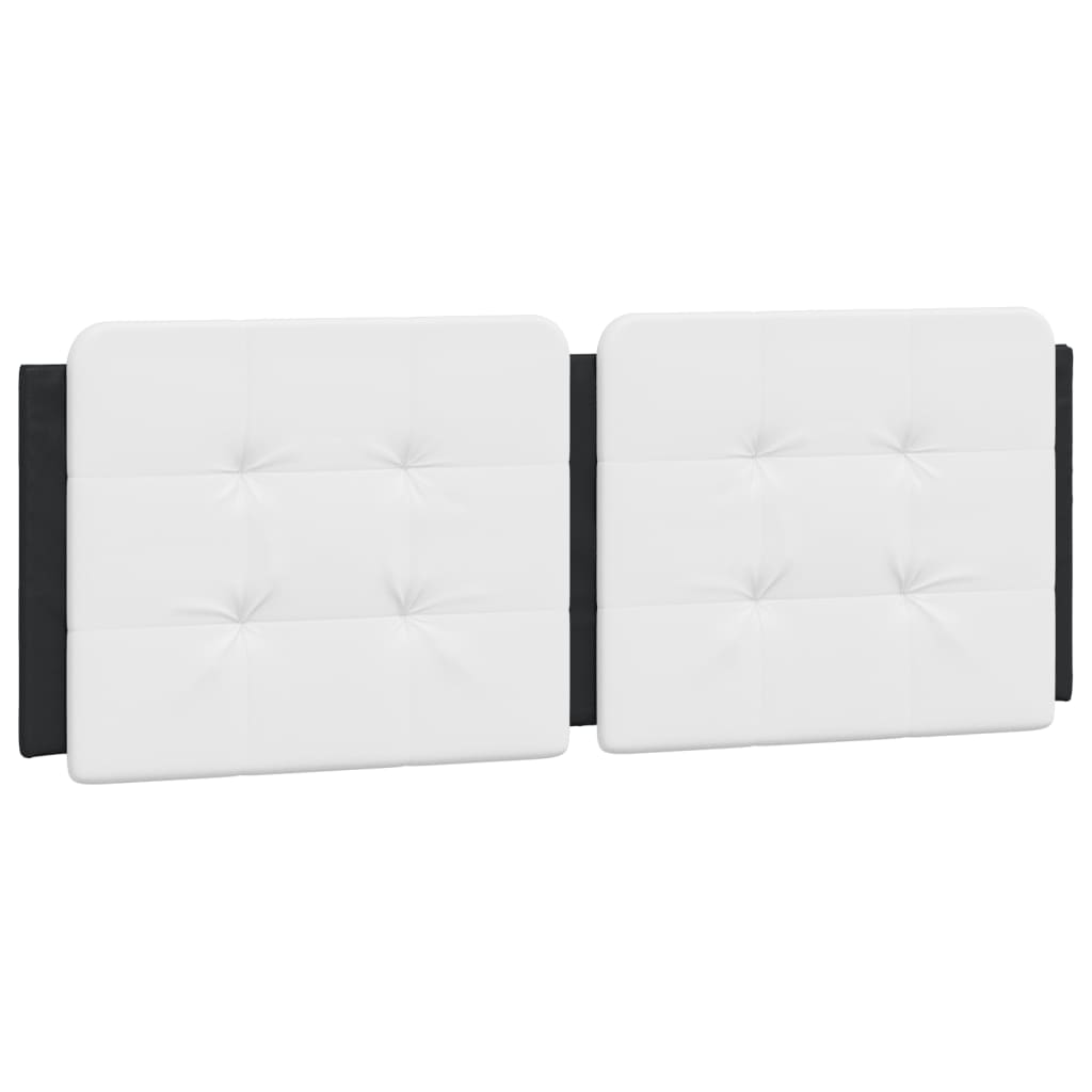 vidaXL Bett mit Matratze "Zadar" Schwarz und Weiß 140x200 cm Kunstleder