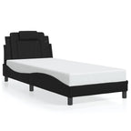 vidaXL Bettgestell "Viana" mit LED ohne Matratze Schwarz 80x200 cm