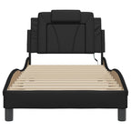 vidaXL Bettgestell "Viana" mit LED ohne Matratze Schwarz 80x200 cm