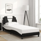 vidaXL Bettgestell "Viana" mit LED ohne Matratze Schwarz und Weiß 80x200 cm