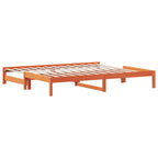 vidaXL Tagesbett Ausziehbar Wachsbraun 90x200 cm Massivholz Kiefer