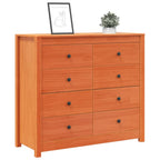 vidaXL Beistellschrank Wachsbraun 100x40x90 cm Massivholz Kiefer