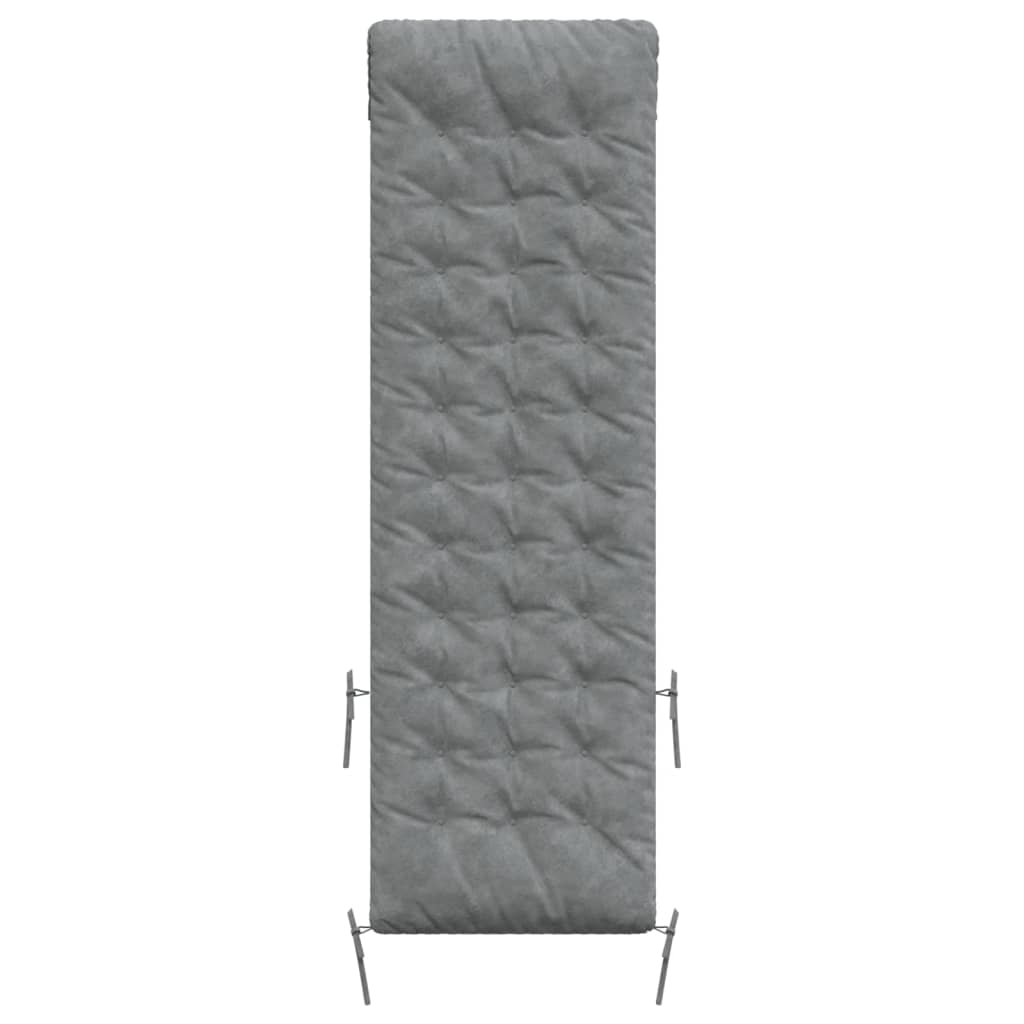 vidaXL Sonnenliegen-Auflage Grau 160x50x10 cm Wildleder-Optik