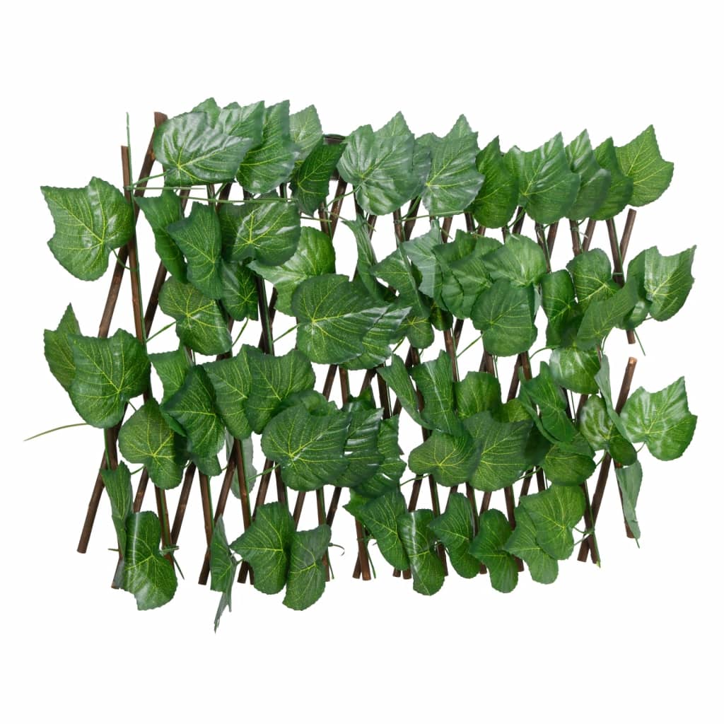 vidaXL Rankgitter mit Künstlichem Weinlaub Erweiterbar Grün 180x20 cm