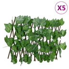 vidaXL Rankgitter mit Künstlichem Weinlaub 5 Stk. Erweiterbar 180x20cm