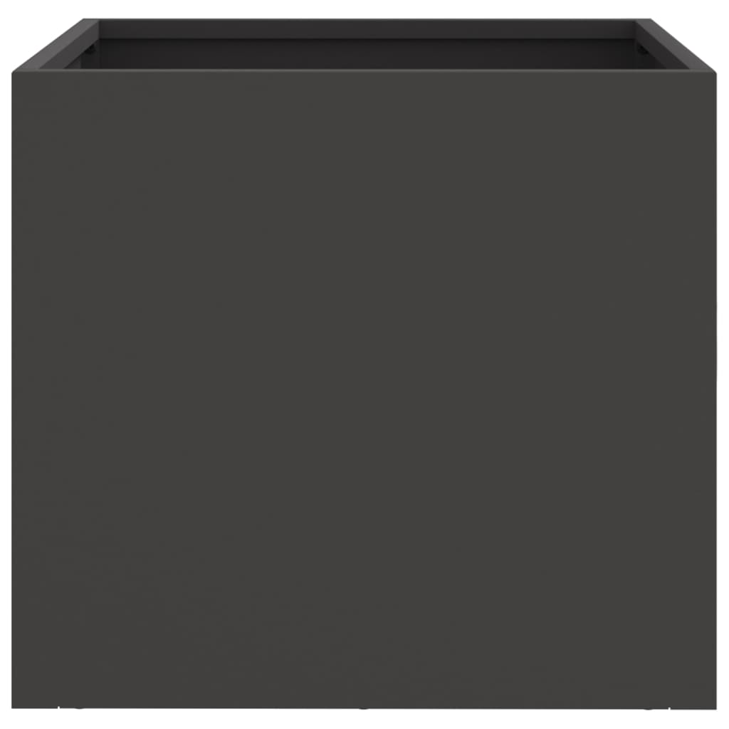 vidaXL Pflanzkübel 2 Stk. Schwarz 32x30x29 cm Stahl