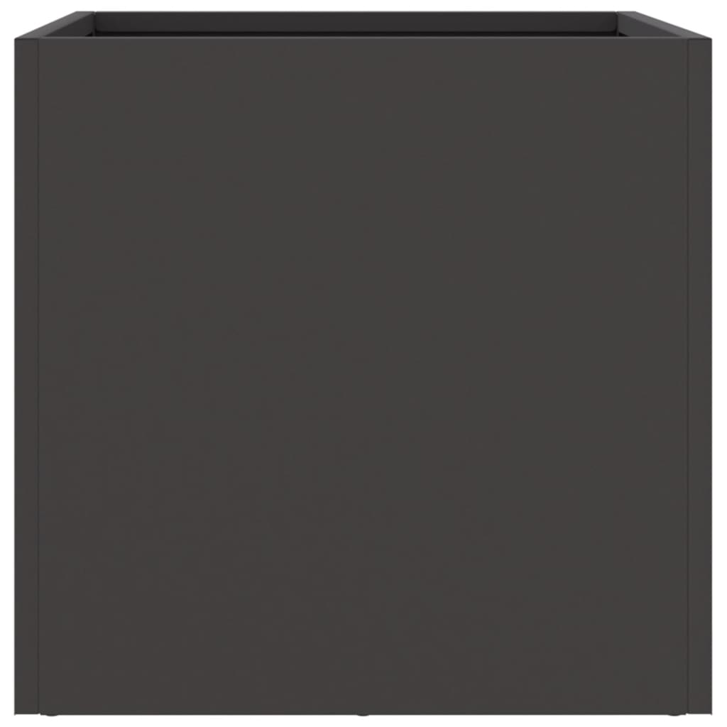 vidaXL Pflanzkübel 2 Stk. Schwarz 32x30x29 cm Stahl