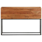 vidaXL Konsolentisch 110x30x75 cm Massivholz Akazie und Eisen