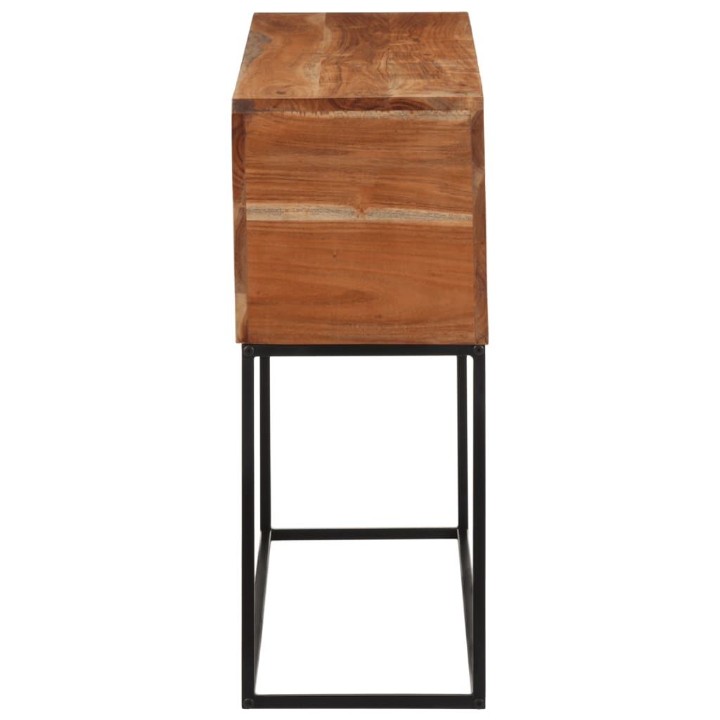 vidaXL Konsolentisch 110x30x75 cm Massivholz Akazie und Eisen