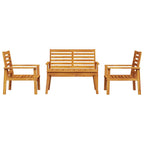 vidaXL 4-tlg. Garten-Lounge-Set Massivholz Akazie