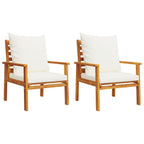 vidaXL 4-tlg. Garten-Lounge-Set mit Kissen Massivholz Akazie
