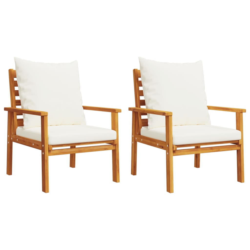 vidaXL 4-tlg. Garten-Lounge-Set mit Kissen Massivholz Akazie