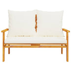 vidaXL 3-tlg. Garten-Lounge-Set mit Kissen Massivholz Akazie