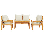 vidaXL 5-tlg. Garten-Lounge-Set mit Kissen Massivholz Akazie