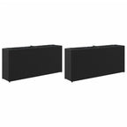 vidaXL Pflanzkübel mit 2 Töpfen 2 Stk. Schwarz 90x20x40 cm Poly Rattan