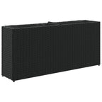 vidaXL Pflanzkübel mit 2 Töpfen 2 Stk. Schwarz 90x20x40 cm Poly Rattan