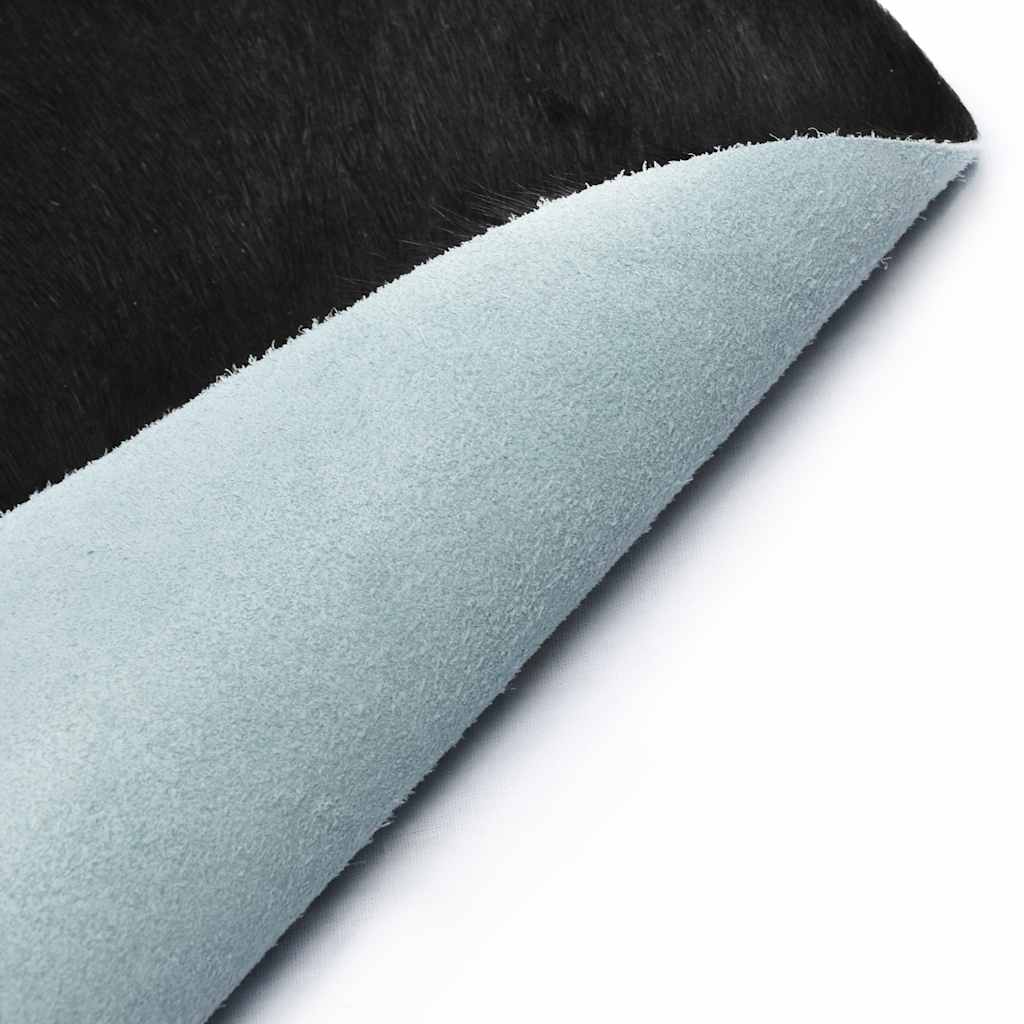 vidaXL Teppich Echtes Rindsleder Schwarz und Weiß 180x220 cm
