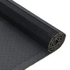 vidaXL Teppich Rechteckig Schwarz 60x100 cm Bambus