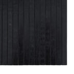 vidaXL Teppich Rechteckig Schwarz 60x100 cm Bambus
