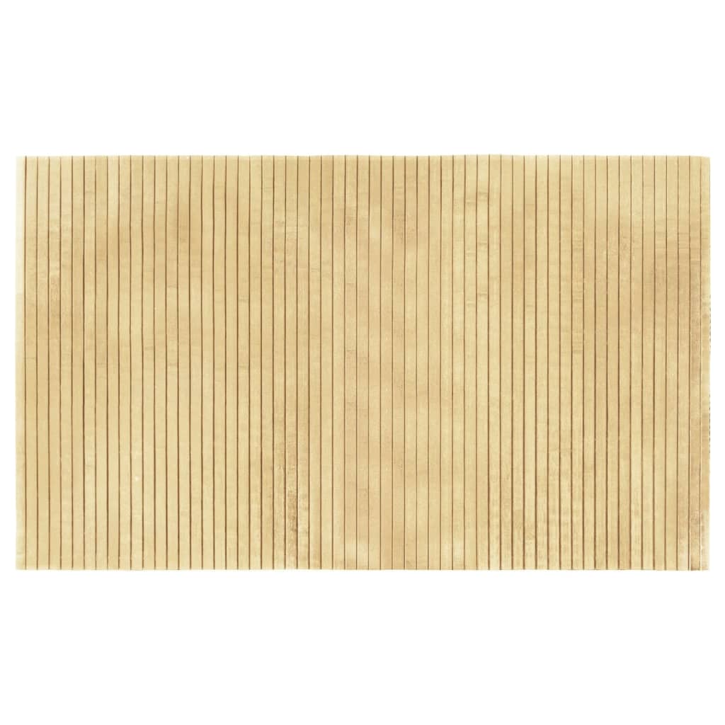vidaXL Teppich Rechteckig Hell Natur 60x100 cm Bambus