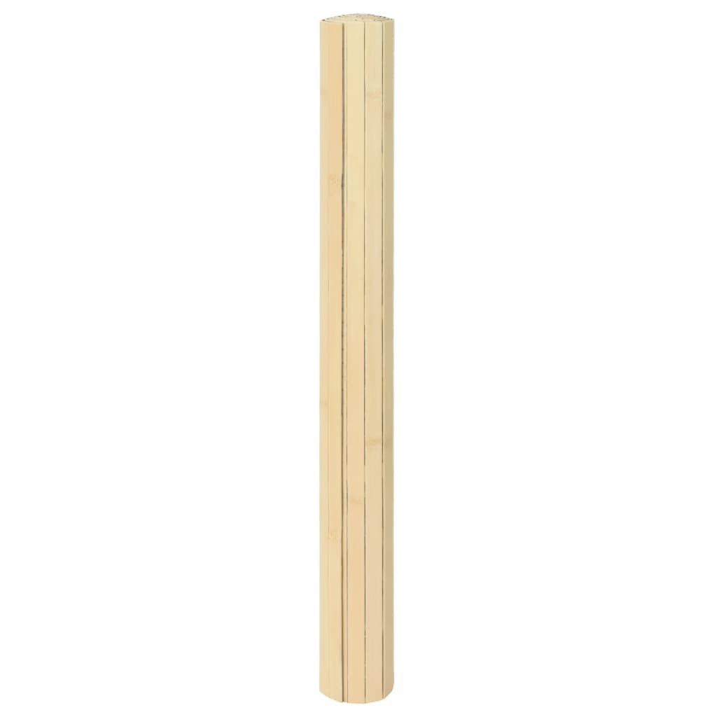 vidaXL Teppich Rechteckig Hell Natur 60x100 cm Bambus