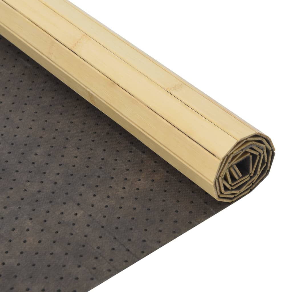 vidaXL Teppich Rechteckig Hell Natur 60x100 cm Bambus