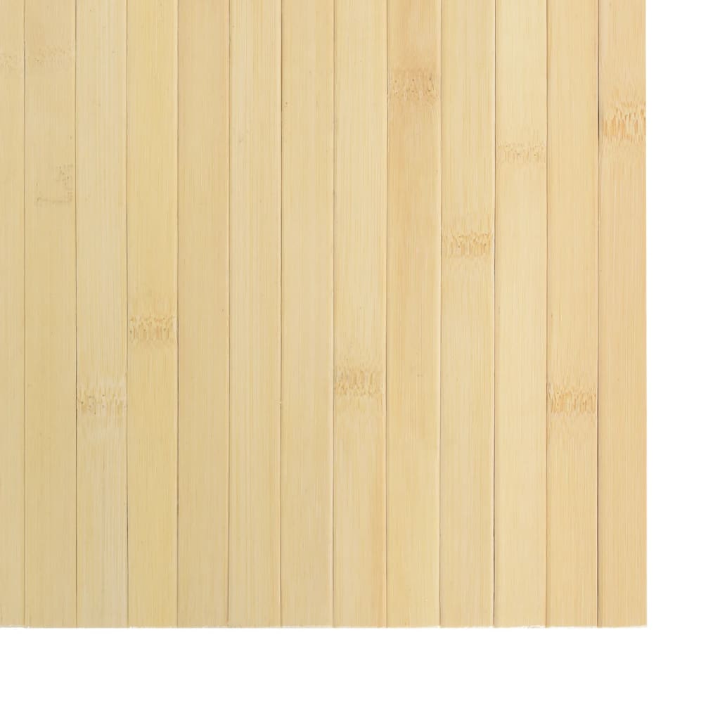 vidaXL Teppich Rechteckig Hell Natur 60x100 cm Bambus