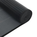 vidaXL Teppich Quadratisch Schwarz 100x100 cm Bambus