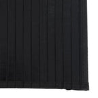vidaXL Teppich Quadratisch Schwarz 100x100 cm Bambus