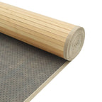 vidaXL Teppich Quadratisch Hell Natur 100x100 cm Bambus