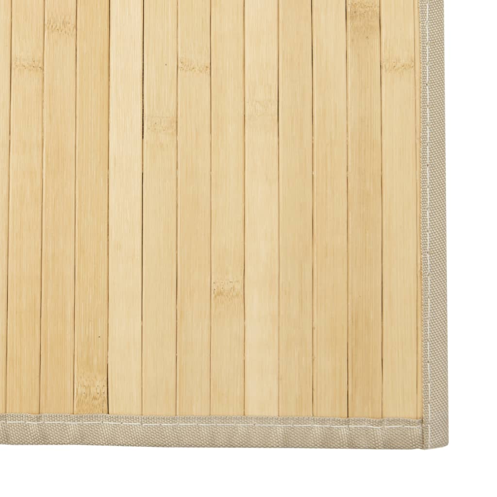 vidaXL Teppich Quadratisch Hell Natur 100x100 cm Bambus