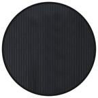 vidaXL Teppich Rund Schwarz 60 cm Bambus