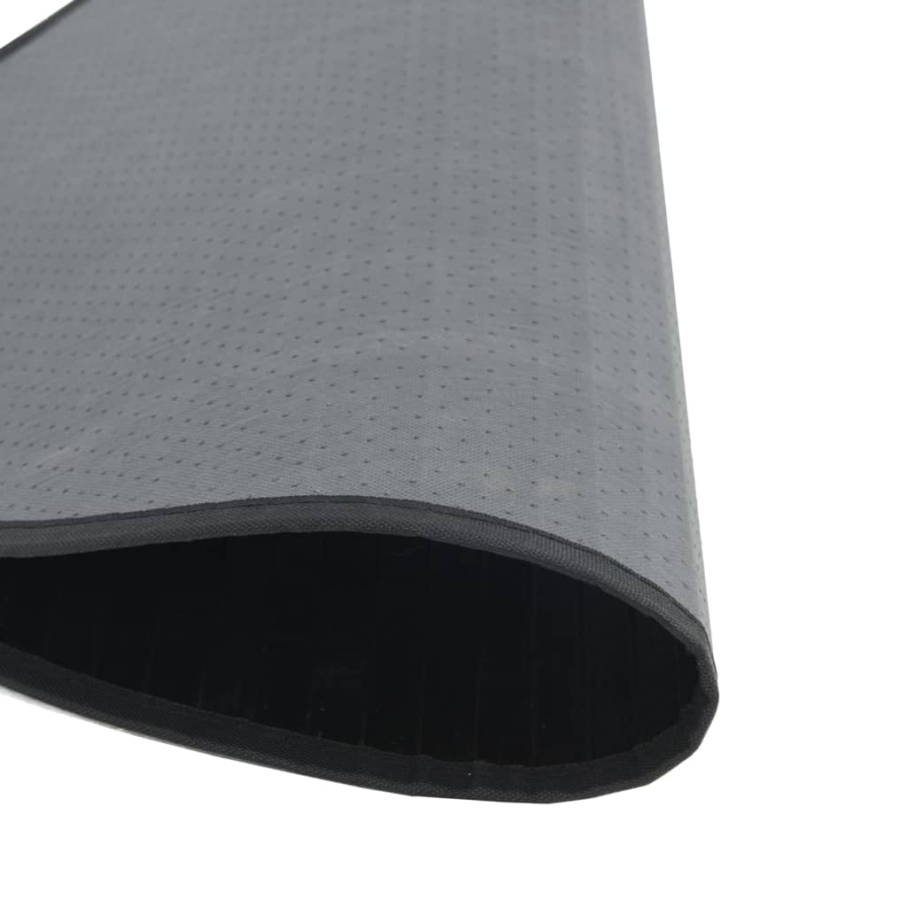 vidaXL Teppich Rund Schwarz 60 cm Bambus
