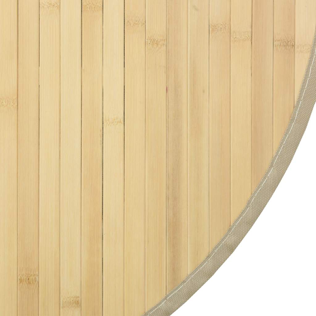 vidaXL Teppich Rund Hell Natur 60 cm Bambus