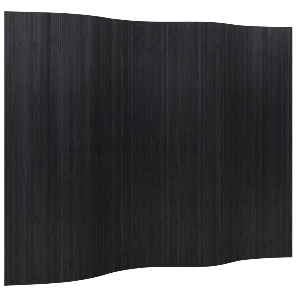 vidaXL Paravent Schwarz Breite 250 cm Höhe 165 cm Bambus