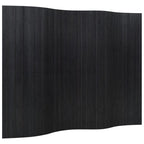vidaXL Paravent Schwarz Breite 250 cm Höhe 165 cm Bambus