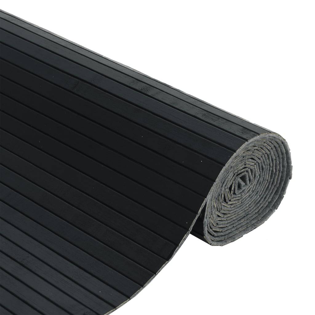 vidaXL Paravent Schwarz Breite 250 cm Höhe 165 cm Bambus