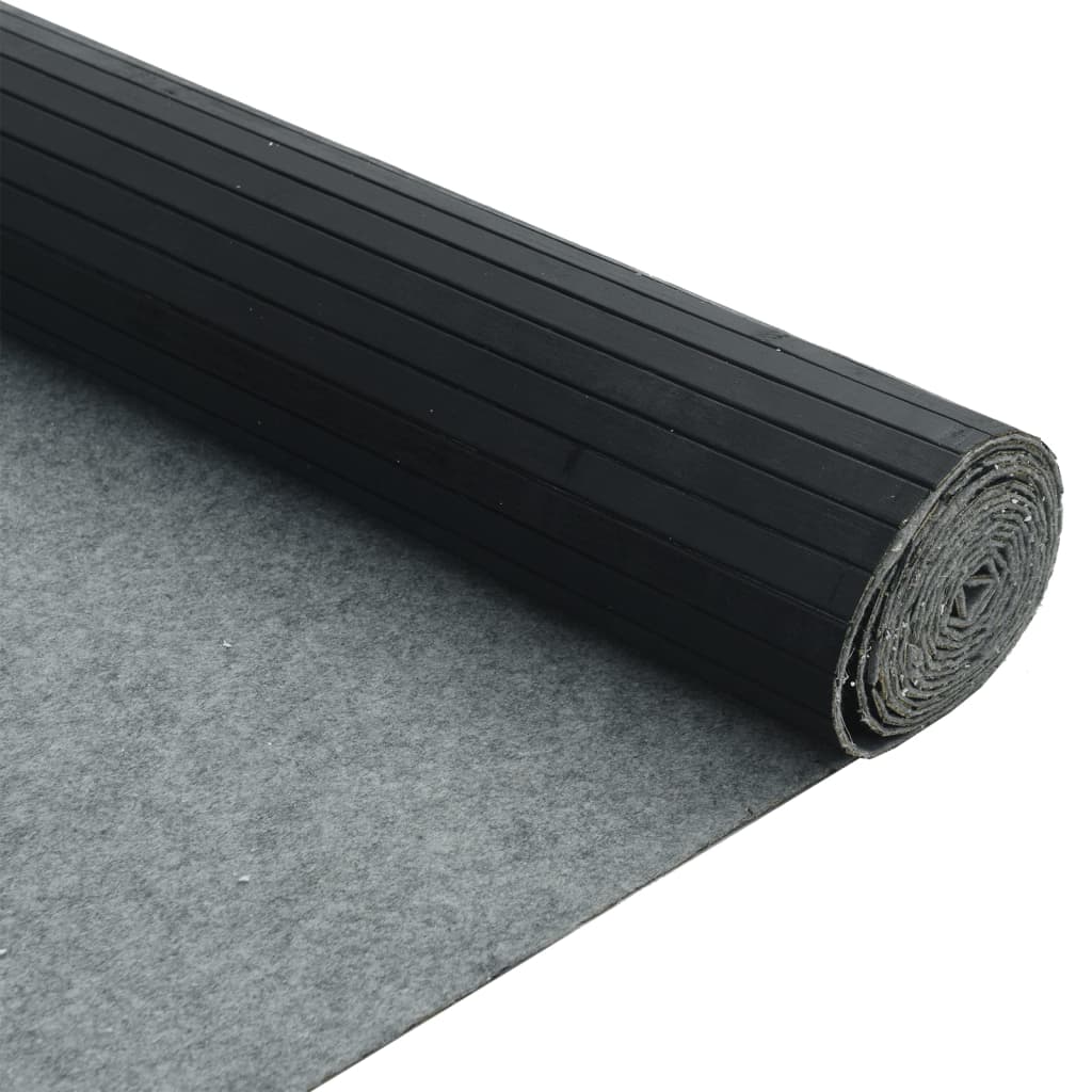 vidaXL Paravent Schwarz Breite 250 cm Höhe 165 cm Bambus