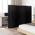 vidaXL Paravent Schwarz Breite 250 cm Höhe 165 cm Bambus