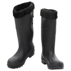 vidaXL Gummistiefel mit Herausnehmbarem Innenfutter Schwarz Gr. 38 PVC