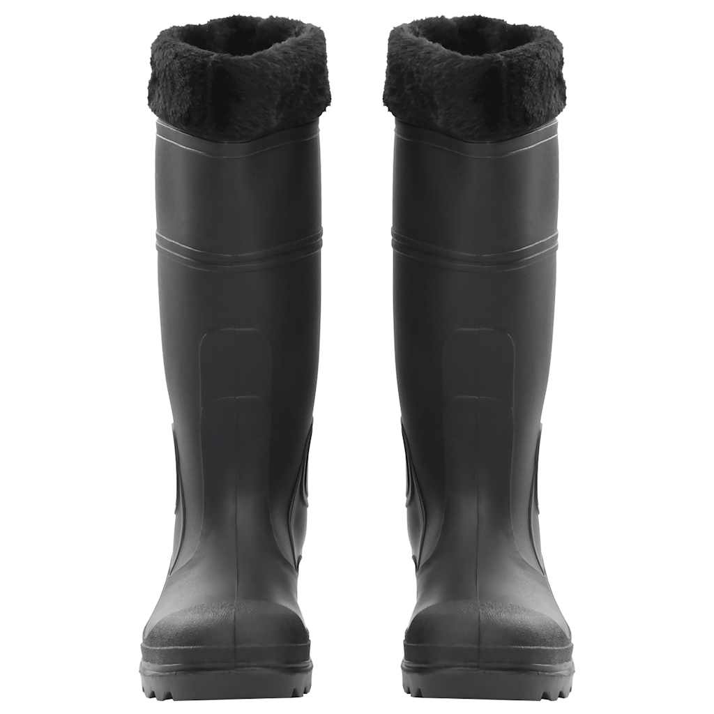 vidaXL Gummistiefel mit Herausnehmbarem Innenfutter Schwarz Gr. 38 PVC