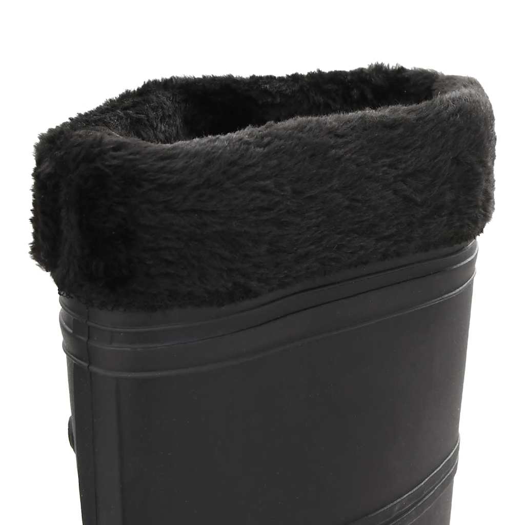 vidaXL Gummistiefel mit Herausnehmbarem Innenfutter Schwarz Gr. 38 PVC
